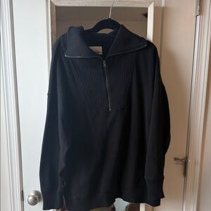Aerie Black Zip-Up Women's Sweater